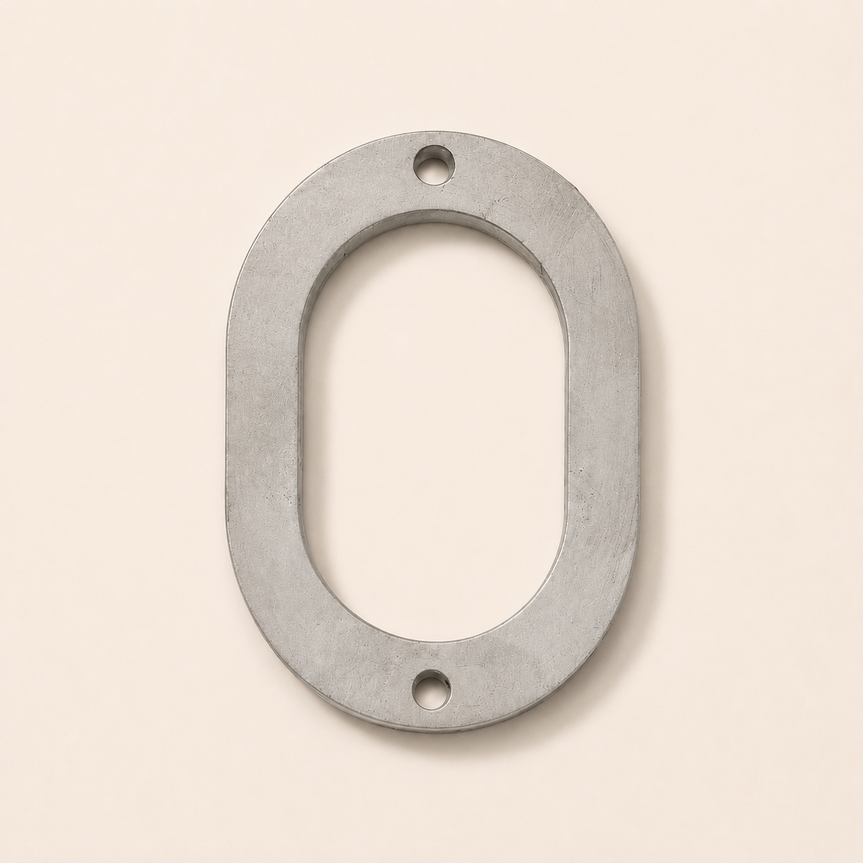3" Oval  Collector Flange, ID 2.47" x 3.625", Stainless Steel