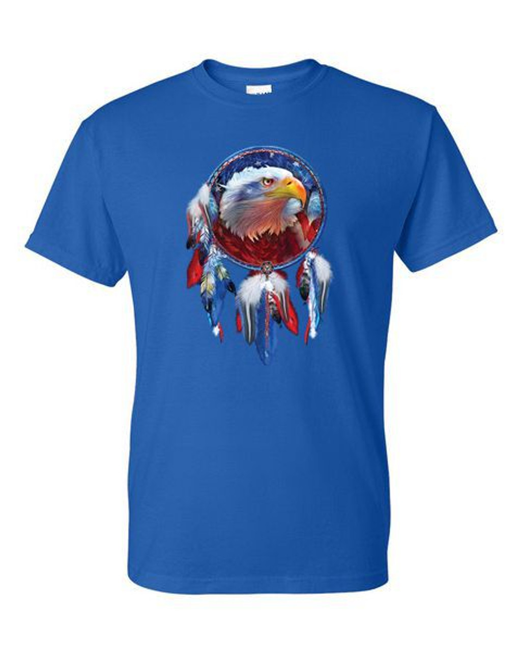 American Flag Fishing Rod USA Pride | Mens Fishing Graphic T-Shirt, Royal,  Medium