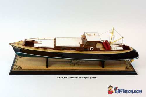 APHRODITE  fully built museum quality model commuter yacht with stand