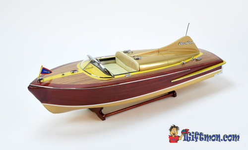 CHRISCRAFT CLASSIC COBRA RUNABOUT fully built museum quality model speed boat with stand