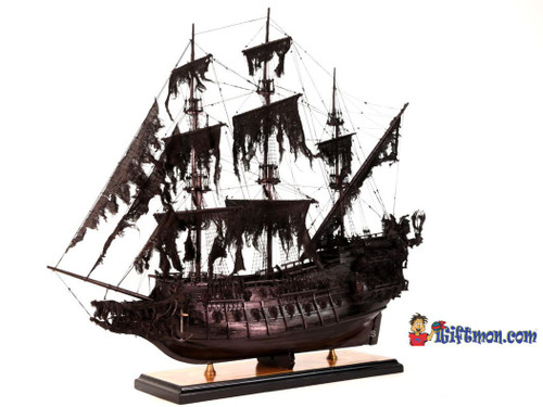 FLYING DUTCHMAN PIRATE tall sailing ship large 35" fully built museum quality model w/sails & stand