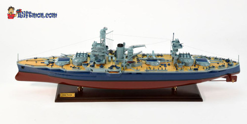 NEW YORK CLASS BATTLESHIP USS TEXAS BB-35Fully built large 36” ship museum quality model WWII war ship w/stand