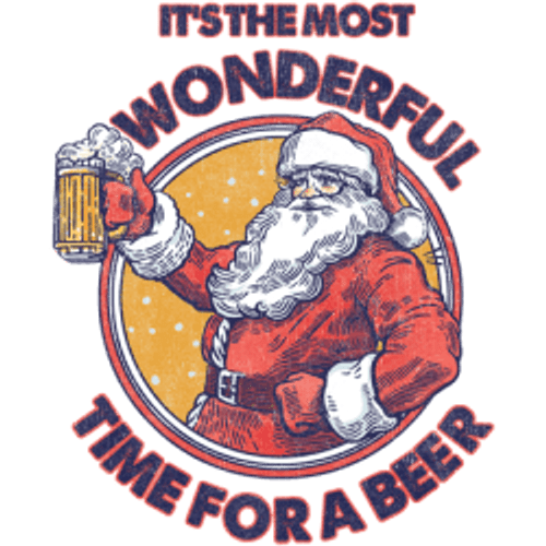Adult DryBlend® T-Shirt -  THE MOST WODERFUL TIME FOR A BEER - WINTER / CHRISTMAS