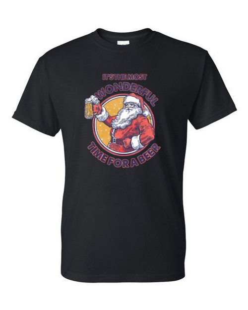 Adult DryBlend® T-Shirt -  THE MOST WODERFUL TIME FOR A BEER - WINTER / CHRISTMAS