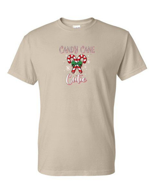 adult DryBlend® T-Shirt -  candy cane cutie - WINTER / CHRISTMAS