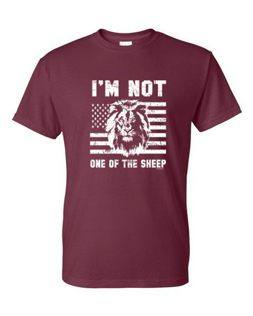 Adult DryBlend® T-Shirt - I AM NOT ONE OF THE SHEEP / LION - SECOND 2nd AMENDMENT - AMERICAN PRIDE