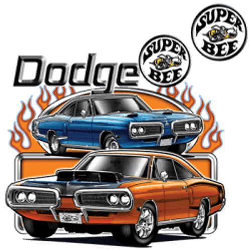 Adult DryBlend® T-Shirt - DODGE PLYMOUTH ORANGE SUPER BEE