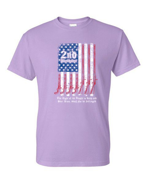 Adult DryBlend® T-Shirt - 2ND AMENDMENT FLAG SCRIPT AMERICAN PRIDE