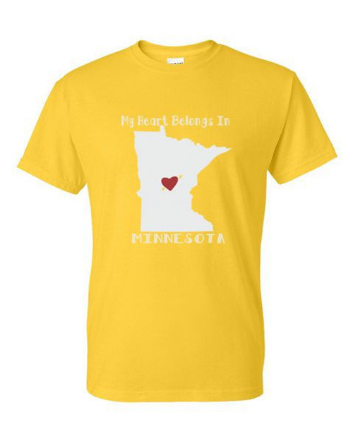 Adult DryBlend® T-Shirt - MY HEART IS IN MINNESOTA