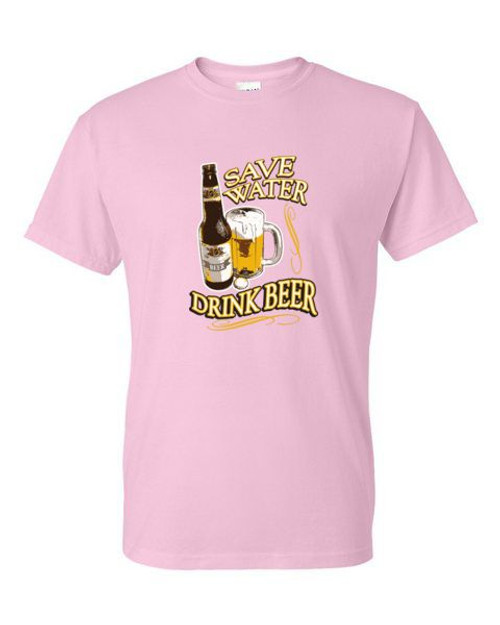 Adult DryBlend® T-Shirt - SAVE WATER DRINK BEER - PARTY HUMOR FUNNY CONSERVATION
