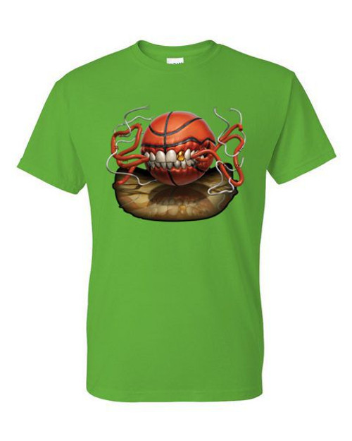 Adult DryBlend® T-Shirt - MONSTER BASKETBALL - SPORTS HOOPS BASKET NOVELTY FUN