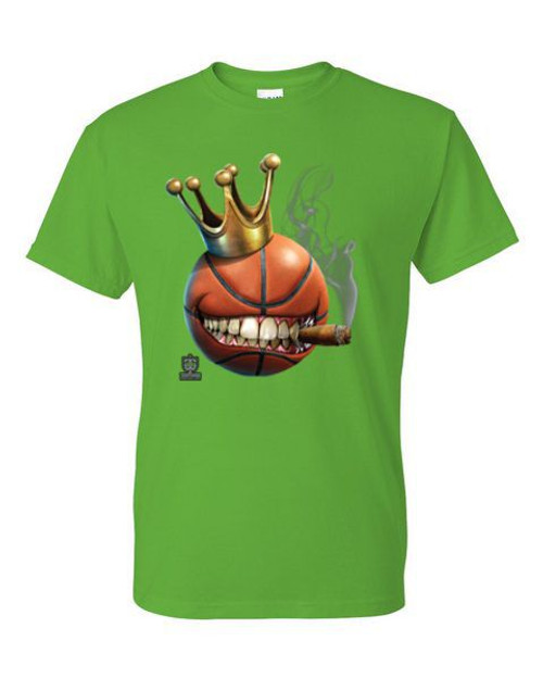 Adult DryBlend® T-Shirt - KING OF BASKETBALL - SPORTS HOOPS BASKET NOVELTY FUN