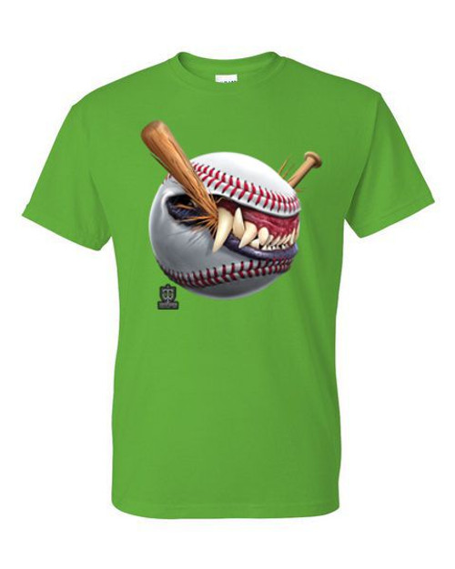 Adult DryBlend® T-Shirt - MONSTER BASEBALL - SPORTS BALL BAT NOVELTY FUN