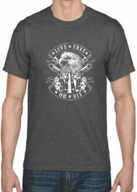 Adult DryBlend® T-Shirt - (LIVE FREE EAGLE -AMERICAN PRIDE / 2ND AMENDMENT)