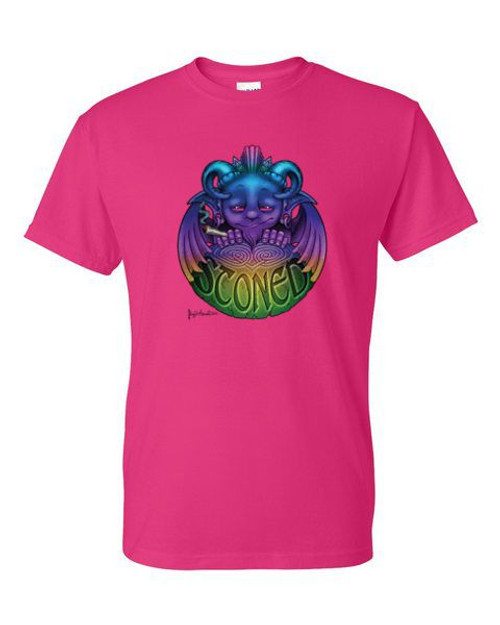 T-Shirt - STONED GARGOYLE POT 420 WEED -  NOVELTY / FUN Adult DryBlend®