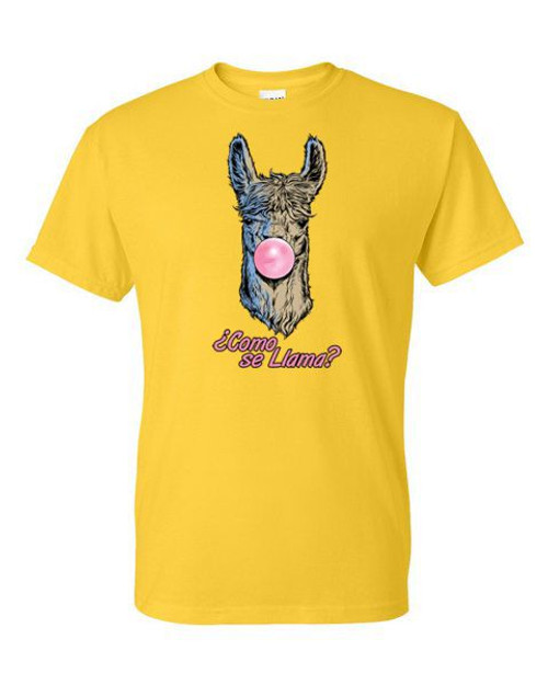 T-Shirt - LLAMA BUBBLE GUM - ANIMAL / NOVELTY / FUN  Adult DryBlend®