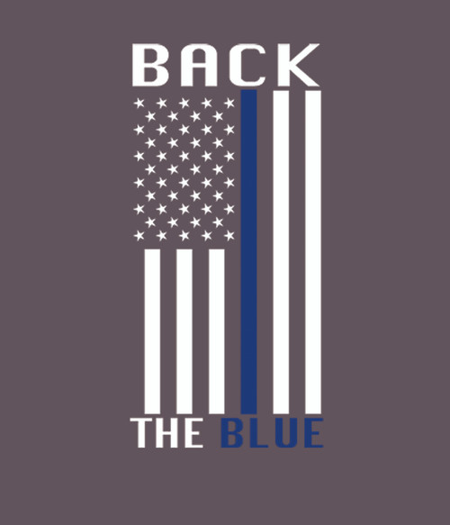 Adult DryBlend® T-Shirt - (POLICE, BACK THE BLUE - AMERICAN PRIDE)