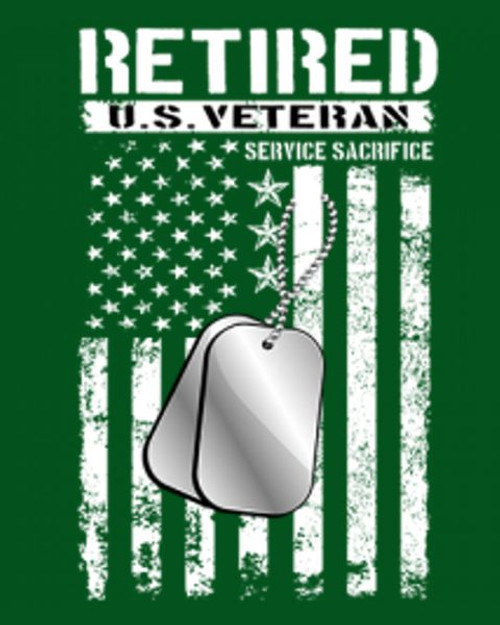 T-Shirt - US VETERAN RETIRED - MILITARY / NOVELTY / FUN  Adult DryBlend®