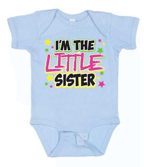 BABY Rib Body Suit Romper  - I'M THE LITTLE SISTER -  Pop funny USA Infant Toddler
