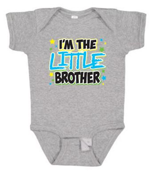 BABY Rib Body Suit Romper - I'M THE LITTLE BROTHER - Pop funny USA Infant Toddler