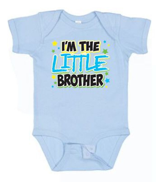 BABY Rib Body Suit Romper - I'M THE LITTLE BROTHER - Pop funny USA Infant Toddler