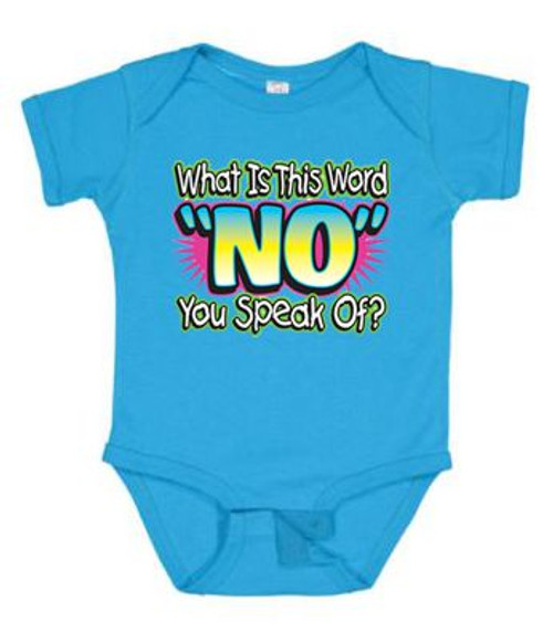 BABY Rib Body Suit Romper Unisex - WHAT IS THES WORD NO YOU SPEAK OF? - Pop funny USA Infant Toddler