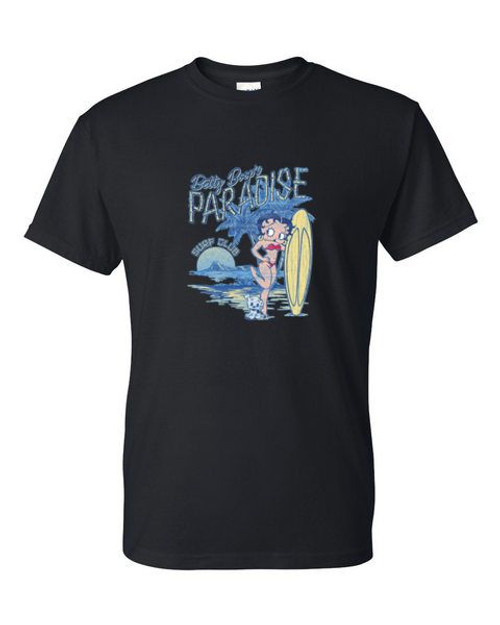 T-Shirt XL 2X 3X - T-Shirt - Betty PARADISE Boop SURF CLUB  - Pop USA Icon Adult