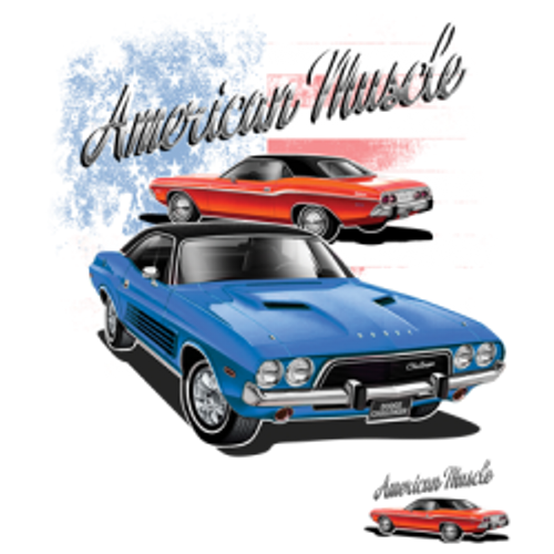 T-Shirt XL 2X 3X - PLYMOUTH AMERICAN MUSCLE CHALLENGER HOT ROD