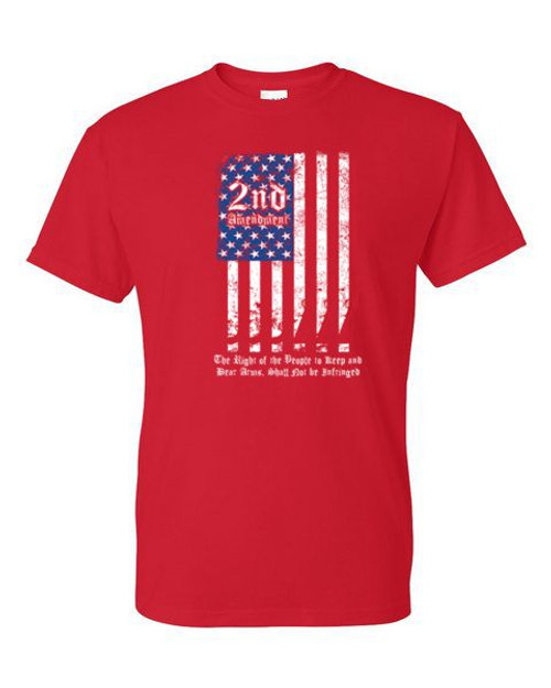 T-Shirt XL 2X 3X  - 2ND AMENDMENT FLAG SCRIPT - AMERICAN PRIDE