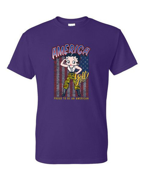 T-Shirt - COLORFUL T-Shirt - Betty AMERICA Y'ALL Boop - Pop USA Icon Adult