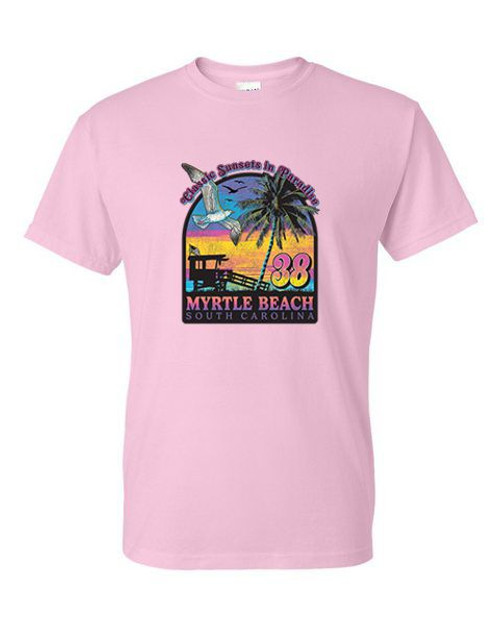 T-Shirt XL 2XL 3XL - CLASSIC SUNSET MYRTLE BEACH - FUN RESORT Adult