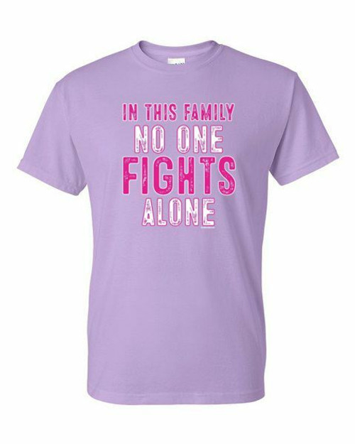 T-Shirt XL 2XL 3XL - NO ONE FIGHTS ALONE - CANCER AWARENESS Adult