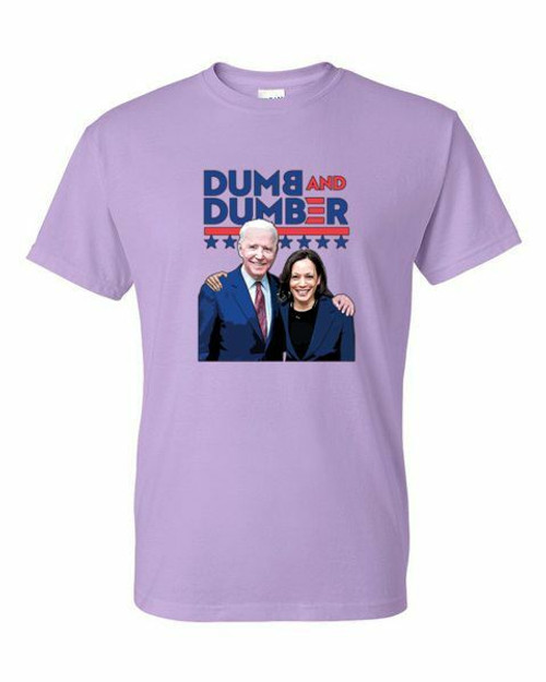 T-Shirt XL 2XL 3XL  - HARRIS  BIDEN DUMB / DUMBER  - POLITICAL FUN  Adult