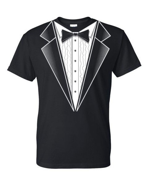 T-Shirt XL 2XL 3XL  - FORMAL TUX BLACK TIE HUMOR WEDDING / NOVELTY / FUNNY Adult