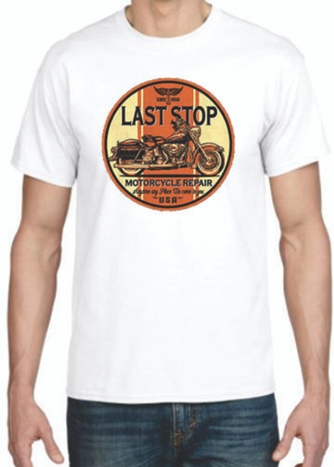 Adult DryBlend® T-Shirt - (LAST STOP - BIKER / CHOPPER)