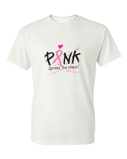 T-Shirt XL 2XL 3XL - SPREAD THE HOPE - PINK CANCER awareness Adult