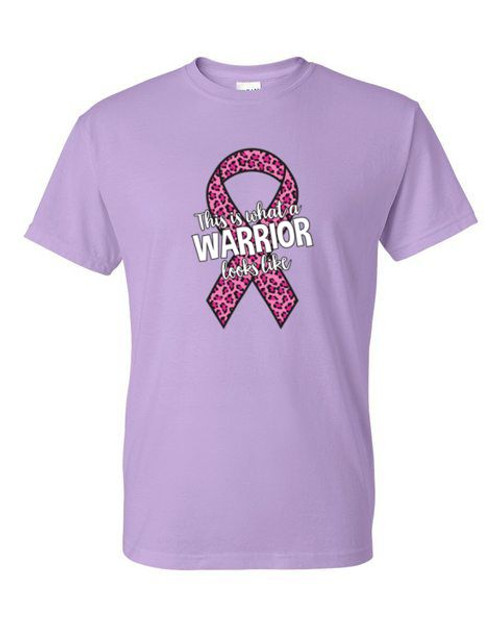 T-Shirt XL 2XL 3XL - WARRIOR RIBBON FOR BREAST CANCER - PINK CANCER awareness Adult