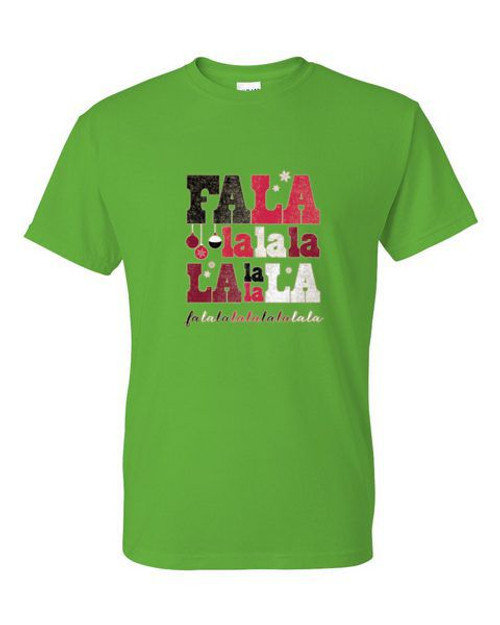 T-Shirt XL 2XL 3XL - FALA LALALA SANTA  - SEASONAL SINGING  CHRISTMAS FUN Adult