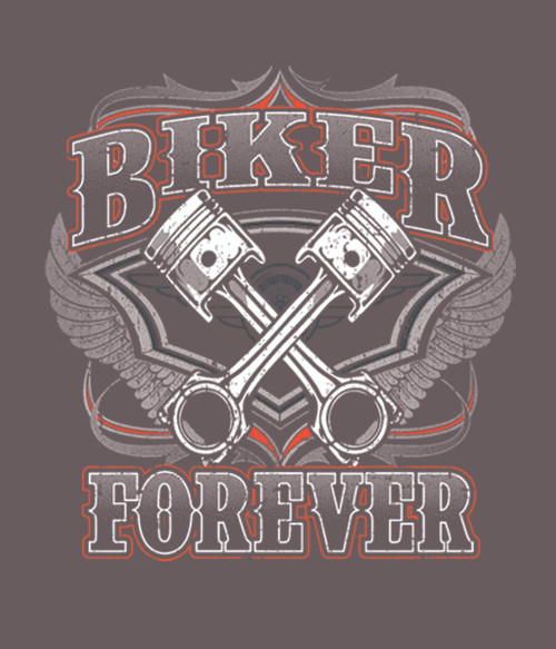 Adult DryBlend® T-Shirt - (BIKER FOREVER - BIKER / CHOPPER)