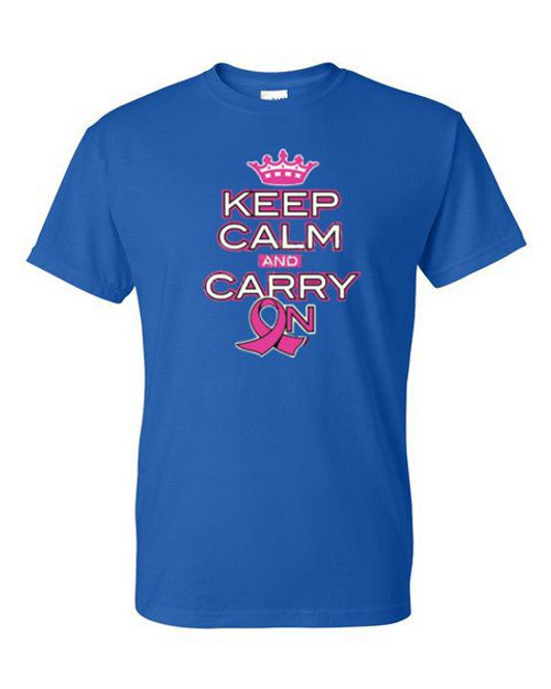 Adult DryBlend® T-Shirt - (KEEP CALM - BREAST CANCER AWARENESS)