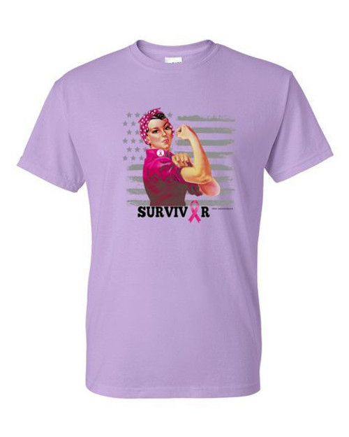 Adult DryBlend® T-Shirt - (ROSIE SUPPORTER - BREAST CANCER AWARENESS)