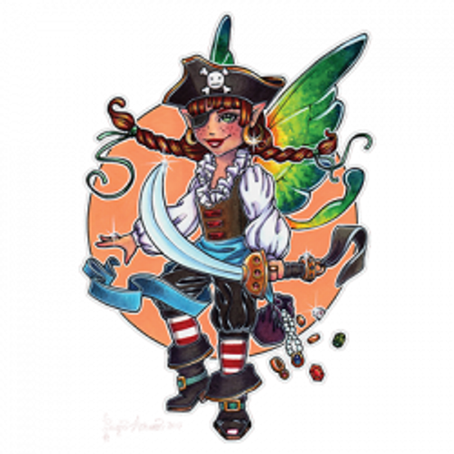 T-Shirt S to 2XL 3XL - PHUNKY PHAIRY fairy pirate gothic fantasy fun adult