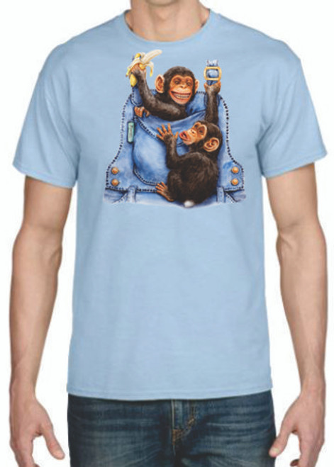 Adult DryBlend® T-Shirt - (MONKEY'S OVERALL - CHIMP)