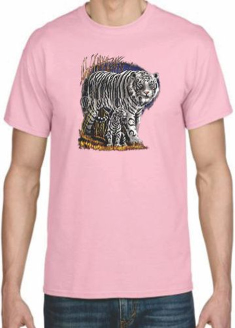 Adult DryBlend® T-Shirt - (WHITE TIGER AND CUB)