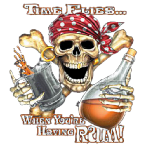 TRANSFER - TIME FLIES when drinking rum pirate