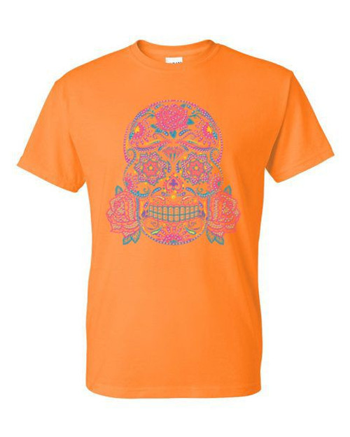 TRANSFER - FLORAL SKULL MUERTA RHINESTONES