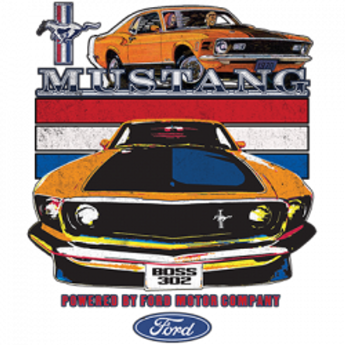 S to 2XL 3XL - STANG CLASSIC powered by f o r D - hot rod classic car mustang  fun classic  adult