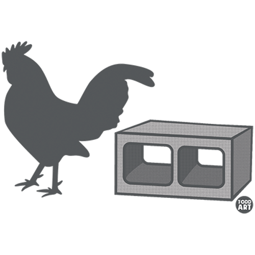 S to 2XL 3XL - COCK BLOCK  - funny chicken brick classic fun adult
