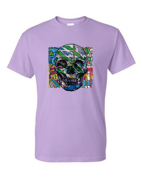 TRANSFER - NEON SKULL FACE  - HAPPY ADULT