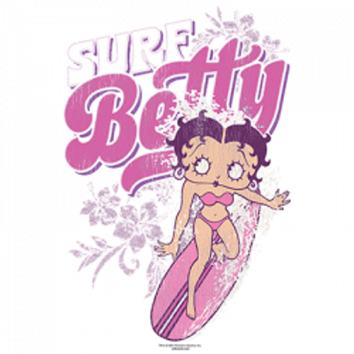 TRANSFER- T-Shirt - Betty Boop SURF CLUB - Pop USA Icon Adult